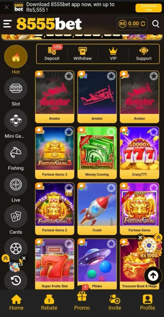 8555Bet Game lobby