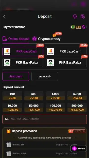 K99 Game deposit