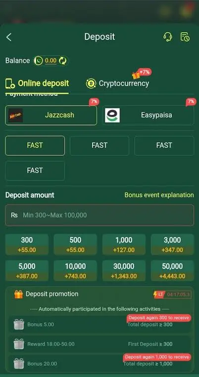 MK999 Game deposit