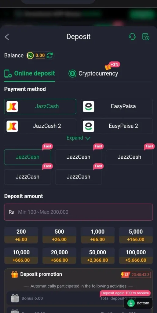 pkr365 game deposit
